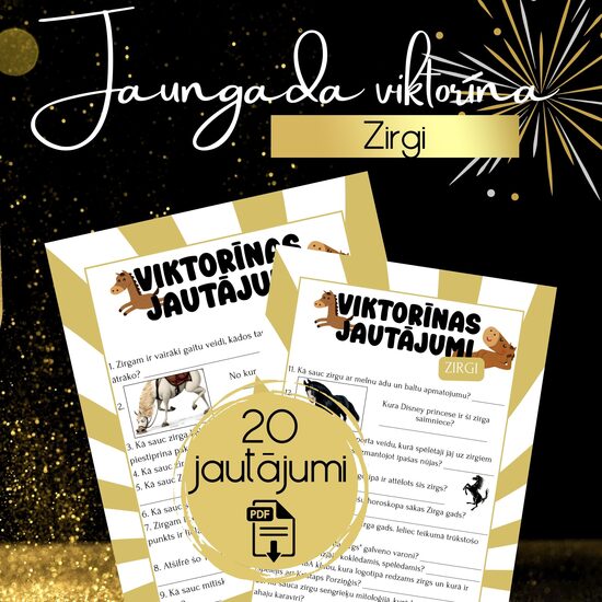 Jaunā Gada viktorīna "Zirgi", Digitāls PDF fails